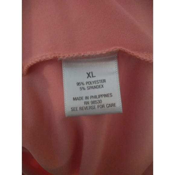 Dressbarn Salmon Peach Pink Cowl Neck Sleeveless - Picture 4 of 4